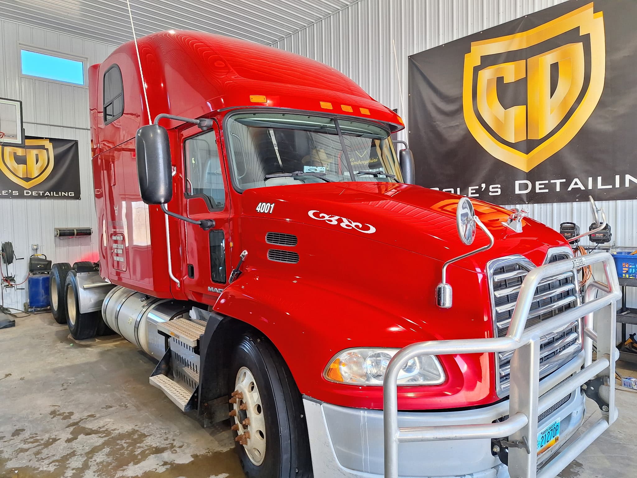 Semi-truck detailing